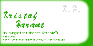 kristof harant business card